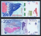 ARGENTINA █ bancnota █ 200 Pesos █ 2016 █ P-364 █ SERIA E █ UNC █ necirculata