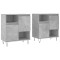 Servante, 2 piese, gri beton, lemn prelucrat