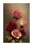 Cumpara ieftin Sticker decorativ, Trandafiri, Rosu, 85 cm, 6503ST, Oem