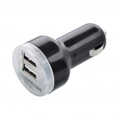 Incarcator USB de la priza 12V , 24V DC , cu 2 iesiri 2.1A pentru Ipad si de 1A pt.alte aplicatii foto