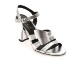 Sandale elegante EPICA argintii, 60L, din piele naturala
