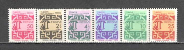 Turcia.1978 Timbre de serviciu-Ornamente ST.165