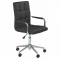 Scaun birou copii HM Gonzo 2, Ergonomic, Cadru metalic, Tapitat cu piele ecologica, Mecanism de balans, Cu brate, 90 Kg, Negru
