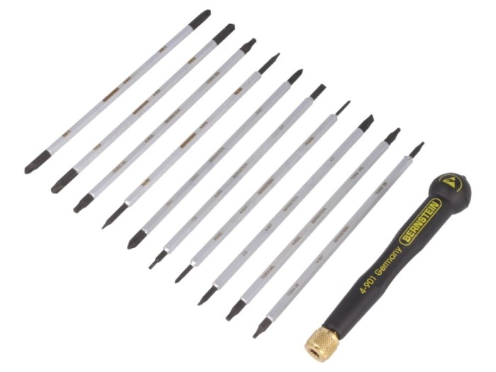 Șurubelnițe ESD Phillips, Torx, Tri-Wing