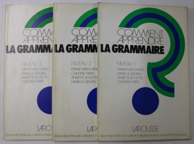 COMMENT APPRENDRE LA GRAMMAIRE , par FRANK MARCHAND ..CLAUDINE FABRE , VOLUMELE I - III , 1973 foto