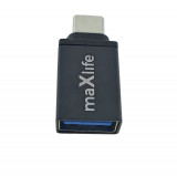 Cumpara ieftin Adaptor Maxlife 94074, USB 3.0 mama la USB tip C tata, in blister, negru