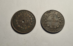 Lot British North Borneo 1 One Cent 1882 si One Cent 1886 Gaurite foto