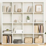 VidaXL Bibliotecă, alb, 137,5x29x137,5 cm, lemn prelucrat