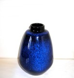 Vază ikebana, ceramică glazurată flambee, Namako 2, hand made, cca. 1940 - 1950 - marcaj Tokoname Japonia
