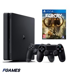 Consola Sony Playstation 4 Slim Ps4 1tb + Doua Controllere + Far Cry Primal PlayStation 4, Second-Hand