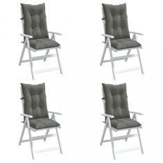 vidaXL Perne scaun cu spătar &icirc;nalt 4 buc. melanj gri 120x50x7cm textil 4002350