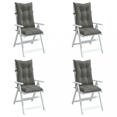 vidaXL Perne scaun cu spătar &amp;icirc;nalt 4 buc. melanj gri 120x50x7cm textil 4002350 foto