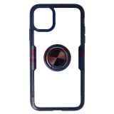 Husa iPhone 11 Albastra, TPU+PC, Model Carbon, Inel Suport