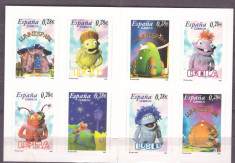 Spania 2005 - Lunnis, papusi, serie timbre autocolant foto