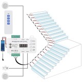 Cumpara ieftin Sistem iluminat LED scara 20 trepte COB 6000K alb rece, MALIIGAZA, senzori PIR, telecomanda, controller smart