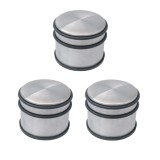 Set opritoare usa din metal tip cilindru, 1.1 kg, antiderapant, cu cauciuc de protectie, 7 cm, 3 piese