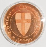MEDALIE ORDINUL TEUTON AL ROMANIEI AJUTORUL TEUTON THALER TEUTON 2020 IN CAPSULA DE METACRILAT