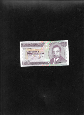 Burundi 100 francs franci 2011 seria947003 aunc foto