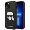 Husa pentru Apple iPhone 14 Plus, Karl Lagerfeld, Saffiano Karl&#039;s Head, Neagra