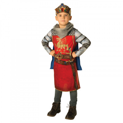 Costum Rege Arthur pentru baieti 128 cm 7-8 ani foto