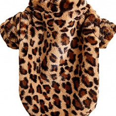 Bluza animal print cu fermoar, PROpets, eleganta, pentru caini, pisici, XL