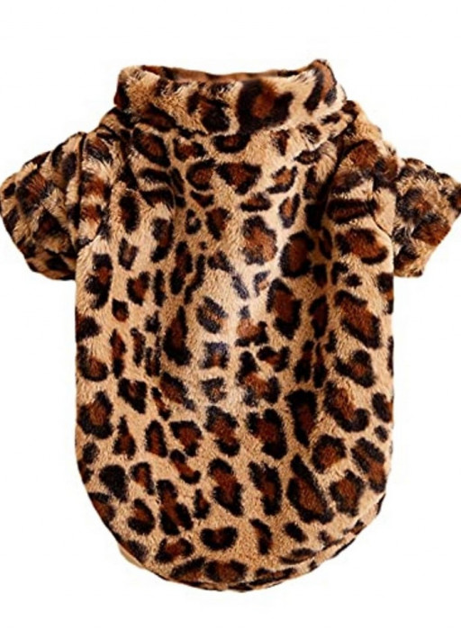 Bluza animal print cu fermoar, PROpets, eleganta, pentru caini, pisici, L