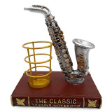 Saxofon cu suport pentru pixuri asezate pe carte, Model 2, 629E