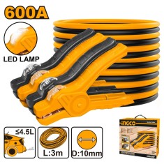 Cabluri pornire auto 600 a, 3 m cu led - Ingco HBTCP6008L