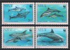 Niue 1993 Mi 822/25 MNH - WWF: Delfinii, Nestampilat