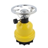 Miniaragaz camping, aprindere piezo, 19 x 12 cm, 85 g/h, metal, Galben