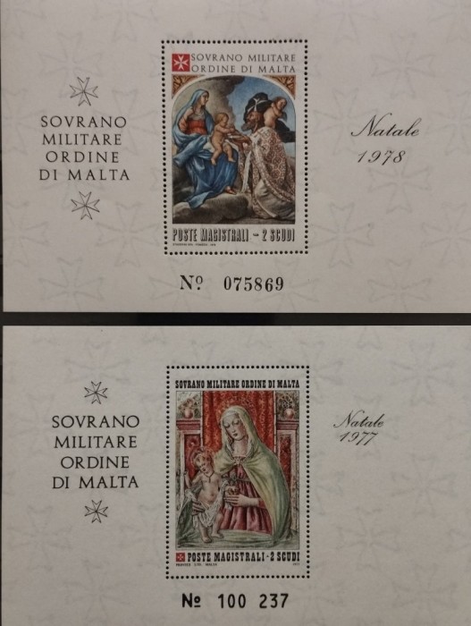 BC6, Malta 1977 si 1978, 2 colite picturi, Craciun