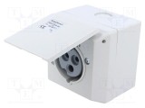 Conector alimentare AC trifazat AMPHENOL IP&amp;S 250V soclu mamă IP44