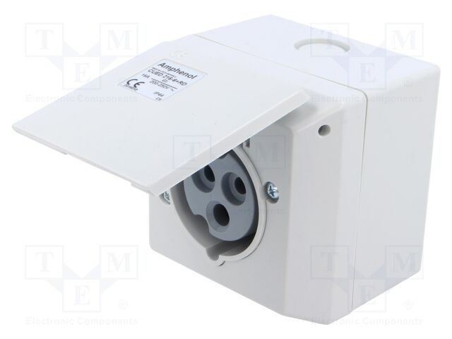 Conector alimentare AC trifazat AMPHENOL IP&amp;S 250V soclu mamă IP44