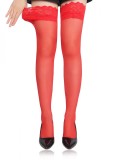 Eross ciorapi Lace Silicone XS/M Red