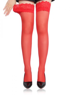 Eross ciorapi Lace Silicone XS/M Red foto