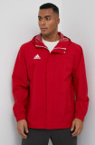 Adidas Performance windbreaker Entrada 22 culoarea roșu, de tranzie IK4009