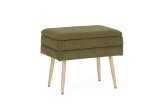 Cumpara ieftin Banca cu spatiu depozitare textil verde forest otel natur Olga 50x34.5x42h