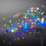 Furtun Luminos, Solar, LED, 100 Becuri, Cu Programe, 4.95m, Multicolor