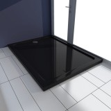 Cumpara ieftin Cădiță de duș dreptunghiulară din ABS, negru, 80 x 110 cm