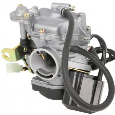 Carburator Kompletny Gy6 80 (Kunfu) (Plast Pc) Stałe Podciśnienie (Plastikowe Denko, Śr. Krócca 28Mm, Śr. Filtra Pow. 38Mm)