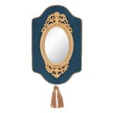 Oglinda perete din rasina aurie Blue Velvet 21 cm x 32 cm