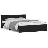Cumpara ieftin Cadru de pat cu tablie, negru, 140x200 cm