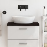 VidaXL Blat de baie, maro &icirc;nchis, 60x40x(2-4) cm, lemn masiv tratat