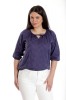 Bluza Dama, IE, Albastra cu broderie sparta - L, Eranthe