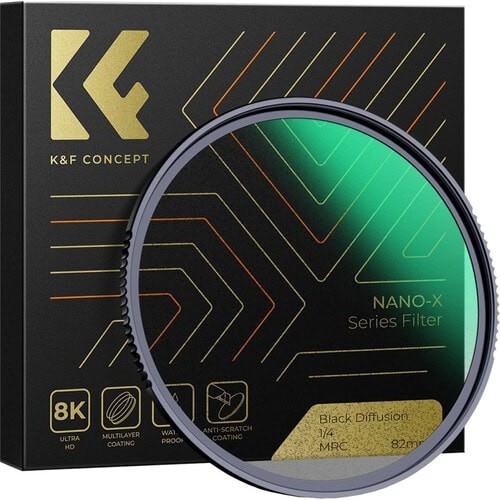 ​Filtru 43mm Difuzie Neagra K&amp;F Concept Nano-X Series Black Diffusion 1/8 KF01.1626