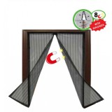 Plasa cu magnet pentru fereastra, negru, 120x120 cm