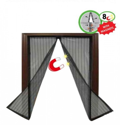 Plasa cu magnet pentru fereastra, negru, 120x120 cm foto