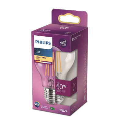 Bec Philips Classic Led 60W A60 E27 2700K 30503198 foto