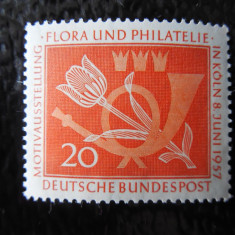 Serie timbre flora flori trandafiri plante Germania nestampilate
