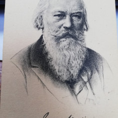 Carte postala Johannes Brahms, necirculata, ed. Stengel, litografie, perfecta